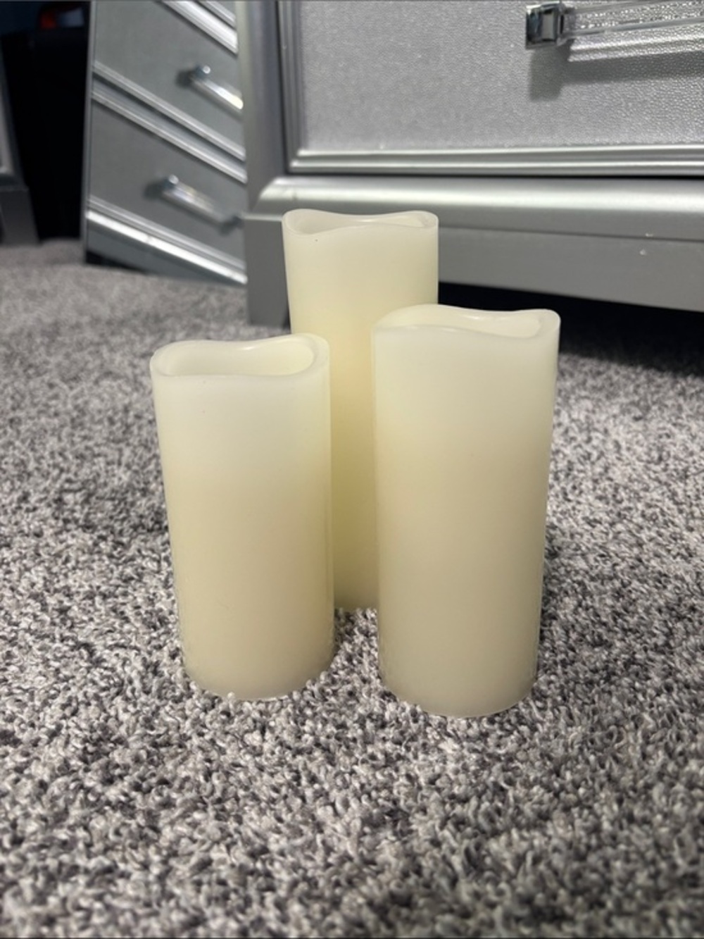 Set of 3 Faux Wax Battery Candles